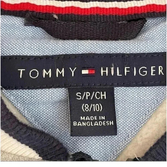 Tommy Hillfiger Big Boys Wayne Gray Rec Colorblocked Varsity Jacket SZ S - Picture 12 of 12